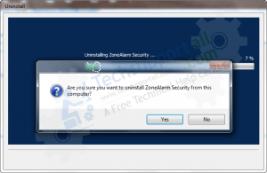 Удалить zonealarm с компьютера