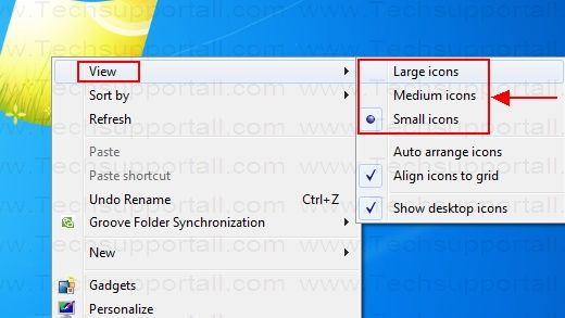 Increase Size Desktop Icons Windows Vista