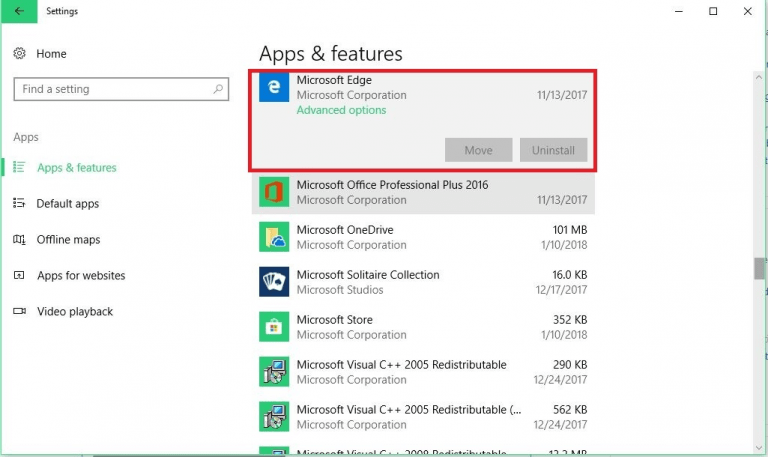 how to uninstall microsoft edge and reinstall