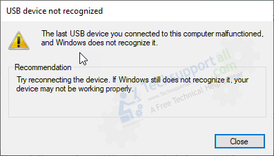 Solved) How to Fix Device Recognized Error Windows 10