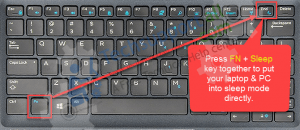 How to Put PC in Sleep Mode with keyboard shortcuts
