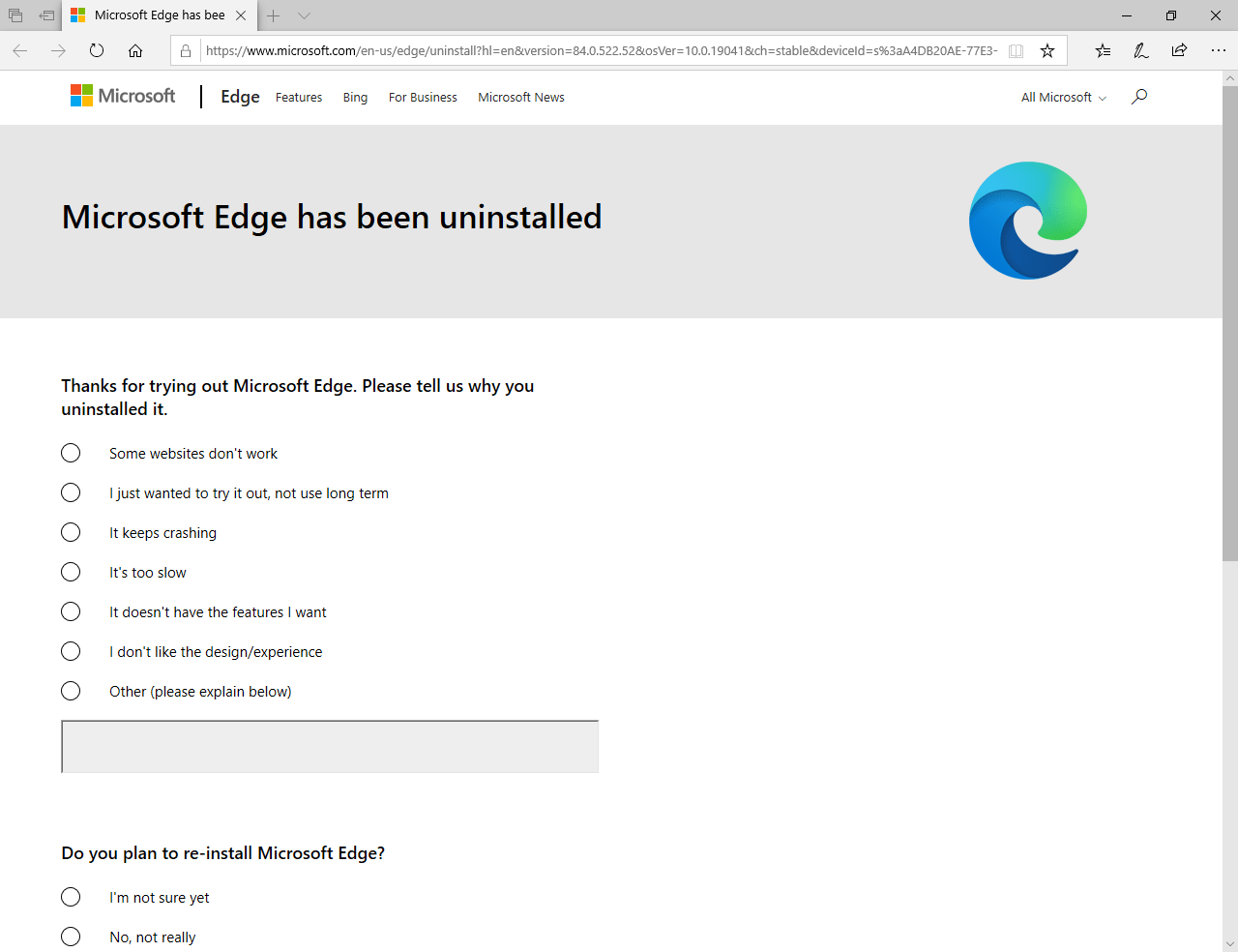 how to uninstall microsoft edge old version