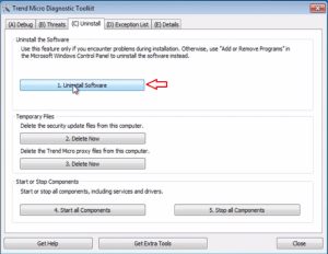 trend micro removal tool