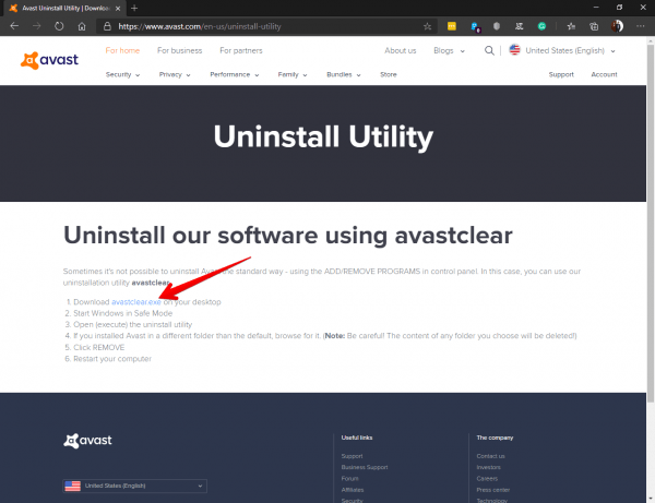 how to uninstall avast antivirus in windows 10