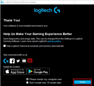 logitech gaming software not downloading
