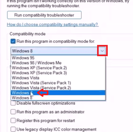 select Windows 7 OS
